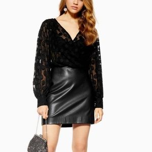 Topshop Spot Mesh Wrap Dress 🖤🖤🖤